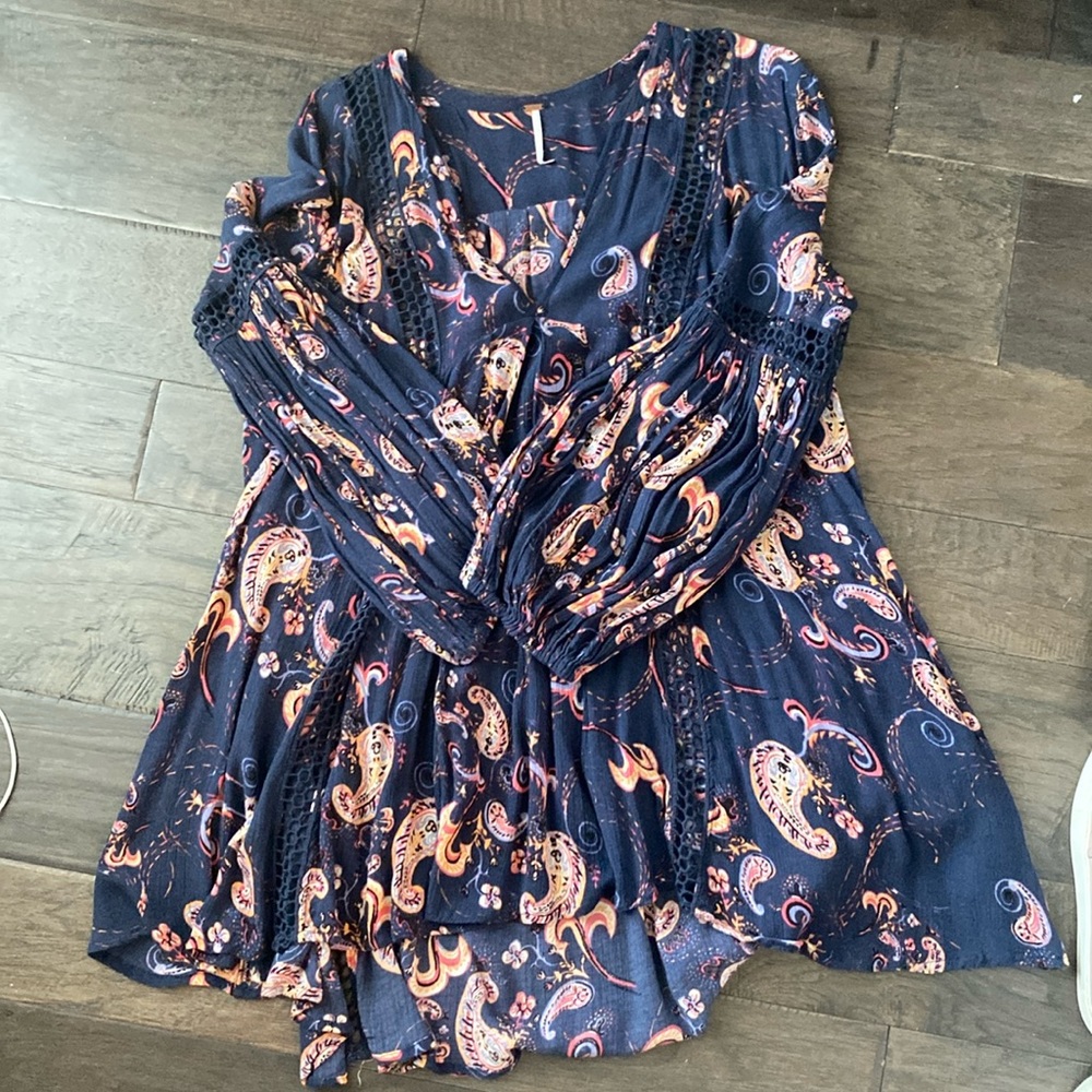 Free People Navy Tunic
